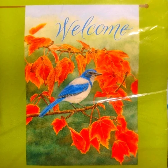 Porch Flag Large NWT Adorable "Welcome" - Picture 2 of 3